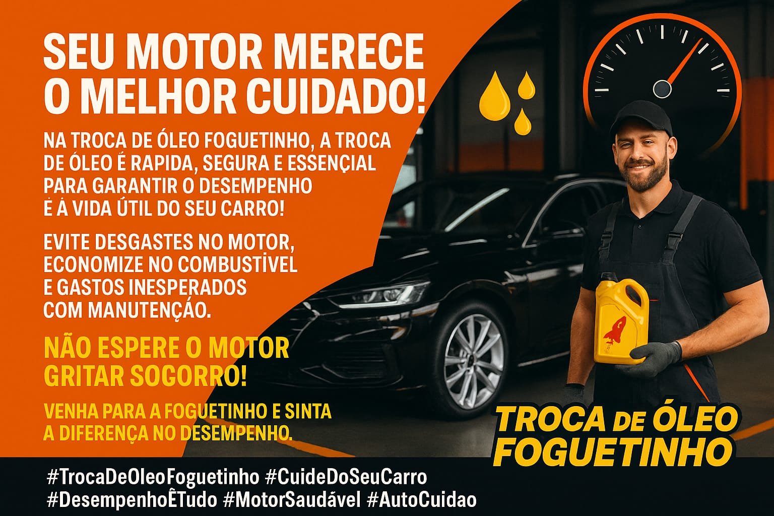 TROCA DE ÓLEO FOGUETINHO